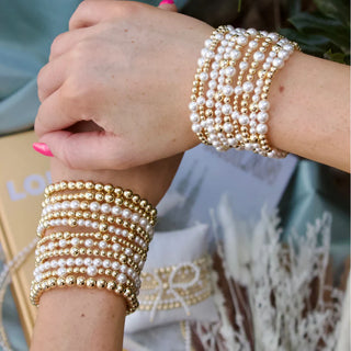 Amarillo Pearl Stack Bracelet