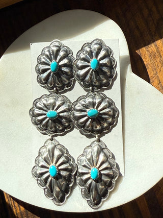 Rita Lee Triple Concho Earring