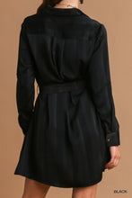 Load image into Gallery viewer, Shiloh Texture Satin Shirt Dress