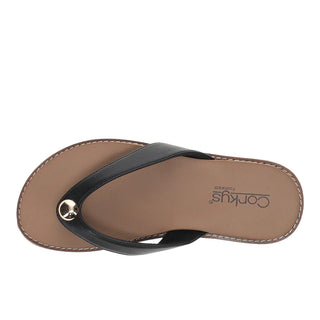 Black Off the Deep End Flip Flops by Corkys