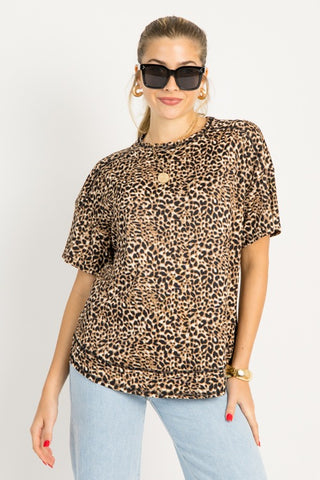 Bronwyn Mocha Leopard Tee