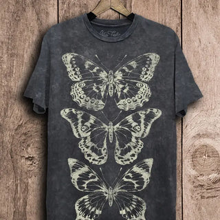 Butterflies Black Mineral Tee