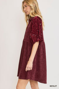 Merlot Sequin Dress