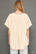 Load image into Gallery viewer, Annie Scalloped Sleeve Top | Ecru