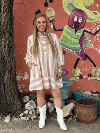 Willow Stripe Shirt Dress