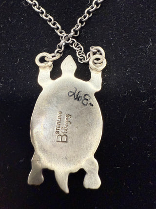 Coral Turtle Necklace