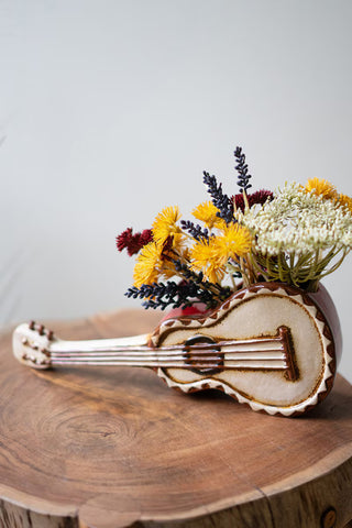 Honky Tonk Ceramic Guitar Planter