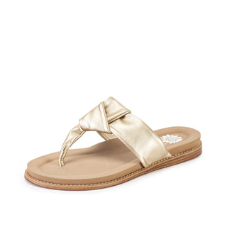 Caine Knotted Platino Sandal by Yellow Box
