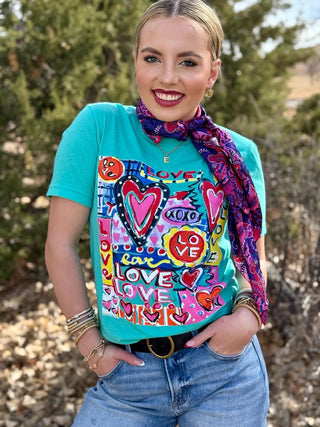 Callie Ann Stelter A Lot of Love Sea Green Tee