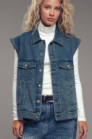 Chasing Sunsets at Red Mesa Denim Vest