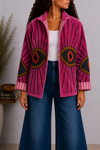 Mystic Gaze Velvet Jacket
