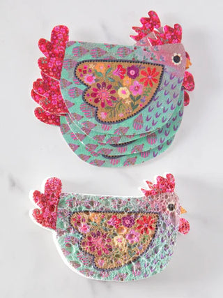 Chicken Puff Up Sponges, Set of 5