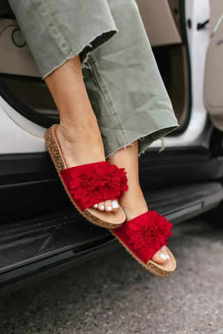 Red Wild Child Sandals by Corkys