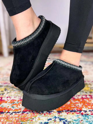 Pillow Talk Faux Suede Platform Mule Slipper by Corkys