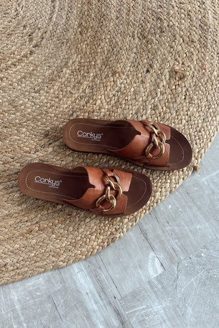 Chain Letter Sandals by Corkys