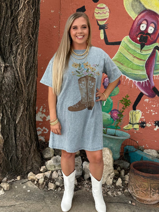 Boho Boots Dress by Easel