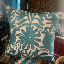 Load image into Gallery viewer, Teal Bird Pillows