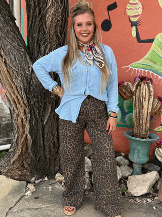 La La Leopard Pants