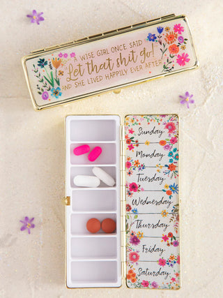 Let That Sh*t Go Weekly Pill Organizer