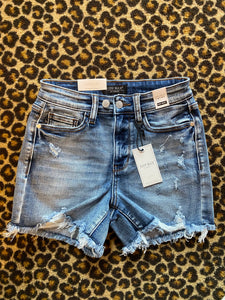 Adjustable Button Destroyed Judy Blue Shorts