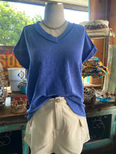 Load image into Gallery viewer, Ribbed Knit V Neck Top