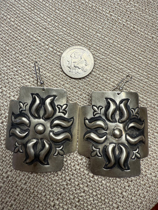 Concho Cross Earrings