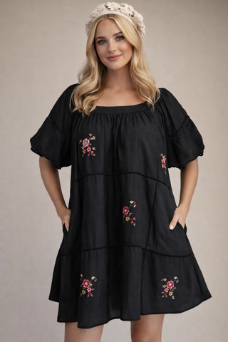 Stevie Embroidered Dress by Easel