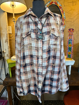 Stevie Nicks Pink Blue Shirt