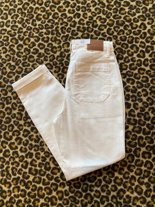 Judy Blue Joggers - White Denim