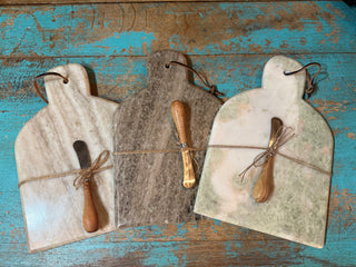 Marble Cutting Board and Knife Set