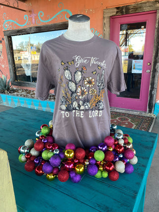 Give Thanks To the Lord Cactus Tee