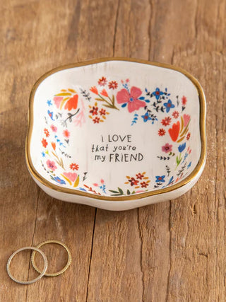 Friend Antiqued Trinket Bowl