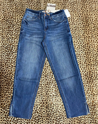 Split Seam Straight Leg Jeans