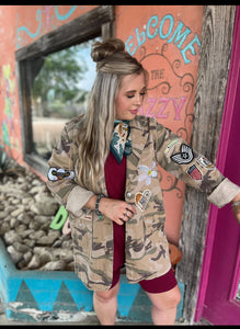 Rebel Heart Camo Blazer