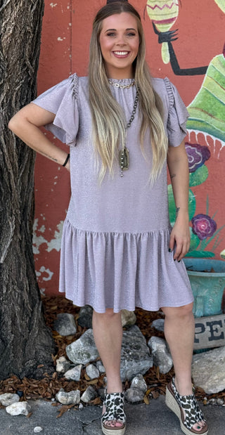 Tory Champagne Sparkle Knit Dress by Ivy Jane