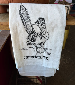 Road Runner Junction, Tx Tea Towel