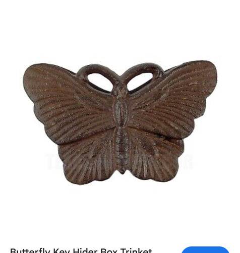 Cast Iron Butterfly Hide-A-Key