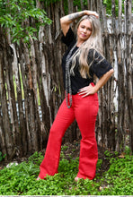 Load image into Gallery viewer, Tummy Control Flare Judy Blue Jeans - Red