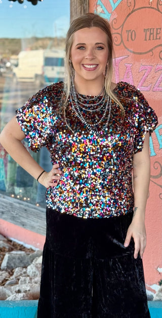Cowgirl Glitter Glam Top