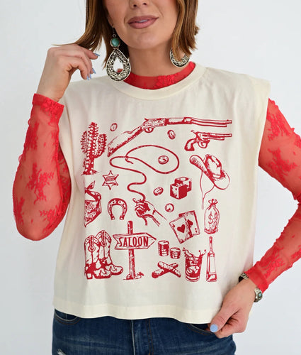 Howdy Western Graphic Crop