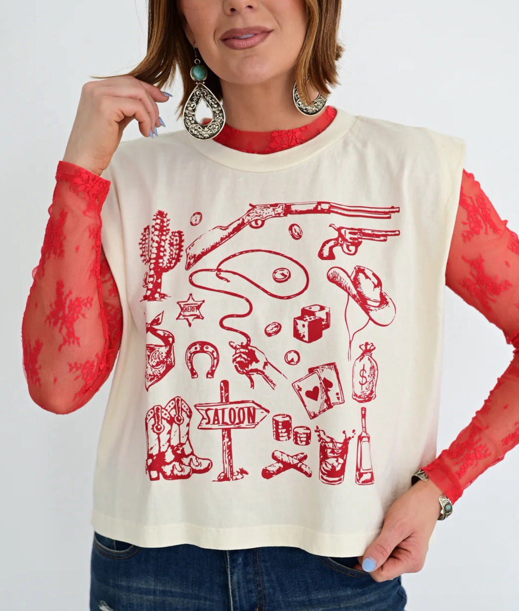 Howdy Western Graphic Crop