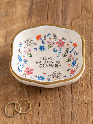 Grandma Antiqued Trinket Bowl