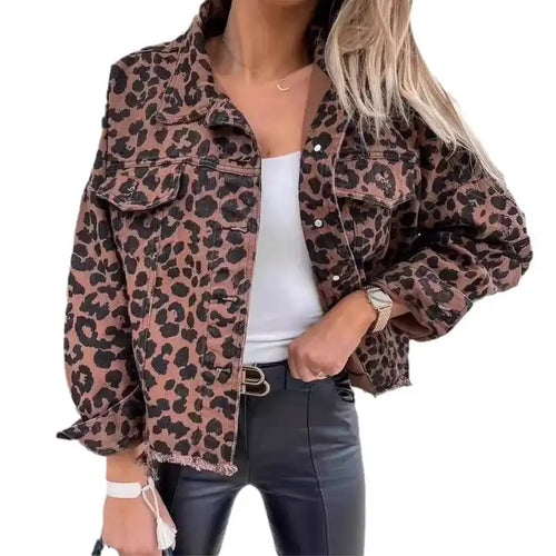 Leopard Jean Jacket