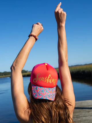 Sunshine Floral Trucker Hat