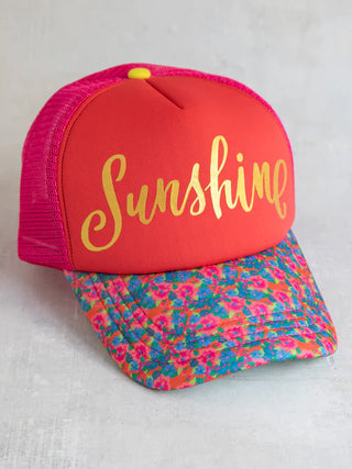 Sunshine Floral Trucker Hat