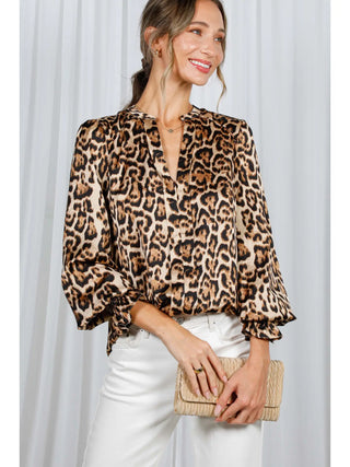 Henley Dusk Leopard  Top