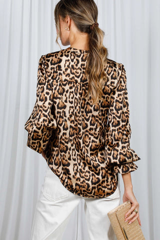 Henley Dusk Leopard  Top