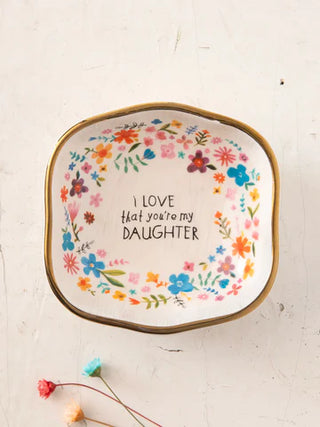 I Love Daughter Antiqued Trinket Bowl