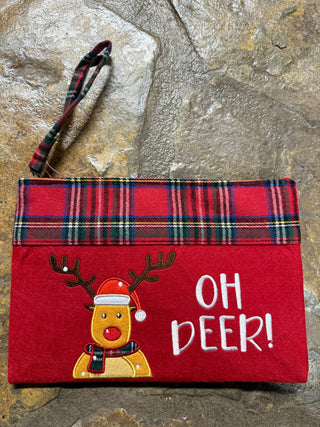 Christmas Wristlets/Cosmetic Bags