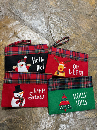 Christmas Wristlets/Cosmetic Bags